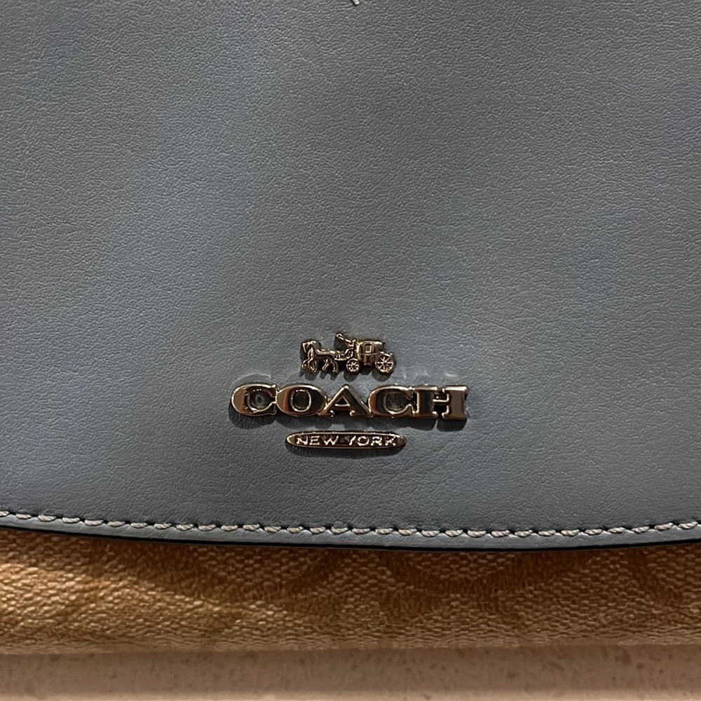 Coach New York Trifold Wallet Baby Blue - Picture 4 of 5